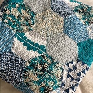 Lush Blue and White Patchwork Quilt